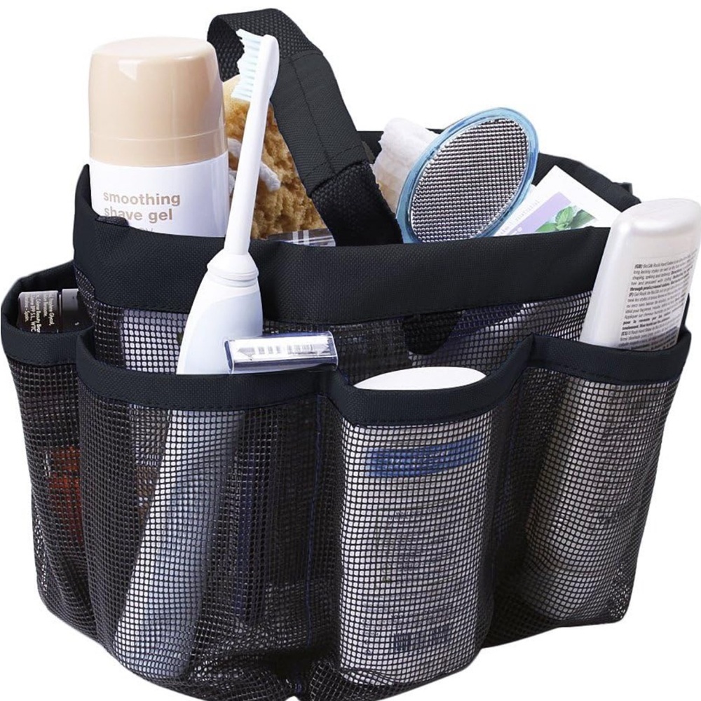 Shower Caddy w/8 Mesh Pockets Portable Bath Toiletry Cosmetics Shampoo